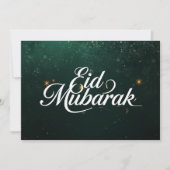 Personalisierte Eid Mubarak elegante Grußkarte Einladung (Vorderseite)
