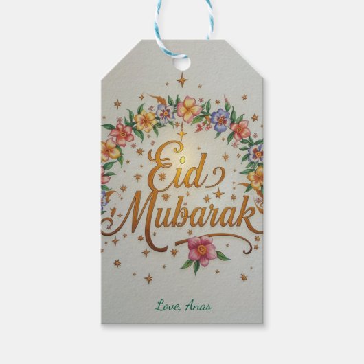 Personalisierte Eid Mubarak-Geschenkanhänger Geschenkanhänger (Vorderseite)