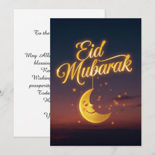 Personalisierte Eid Mubarak Grußkarte Einladung