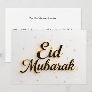 Personalisierte Eid Mubarak moderne Grußkarte Einladung