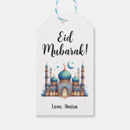 Personalisierte Eid-Mubarak-Moschee-Gift-Tags Geschenkanhänger
