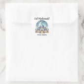 Personalisierte Eid Mubarak Square Stickers (Tasche)