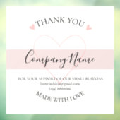 Personalisierte Eigenmarke DANK IHNEN Fensteraufkleber (Blatt 3)