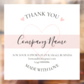 Personalisierte Eigenmarke DANK IHNEN Fensteraufkleber (Blatt 2)