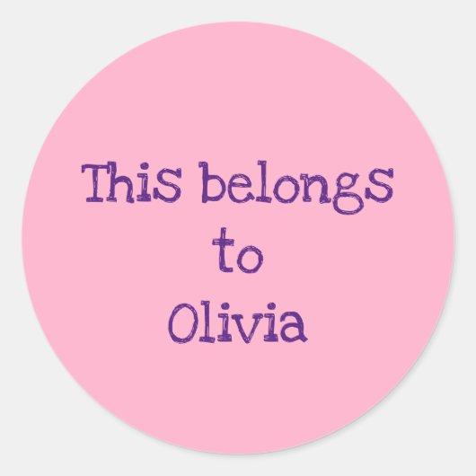 Personalisierte Eigenschaftenkleber Runder Aufkleber (Vorderseite)