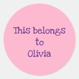 Personalisierte Eigenschaftenkleber Runder Aufkleber