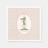 Personalisierte eine Alberne Gänse Erster Geburtst Serviette (Vorderseite)