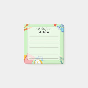Personalisierte "Eine Notiz von" Lehrer Post-it No