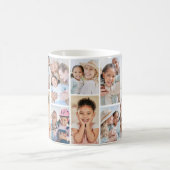 Personalisierte einfache 14-Foto-Collage Kaffeetasse (Mittel)