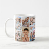 Personalisierte einfache 14-Foto-Collage Kaffeetasse (Links)