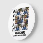 Personalisierte einfache Altersvorsorge 9 FotoColl Große Wanduhr (Winkel)