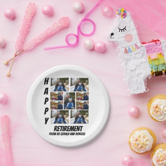 Personalisierte einfache Altersvorsorge 9 FotoColl Pappteller (Party)