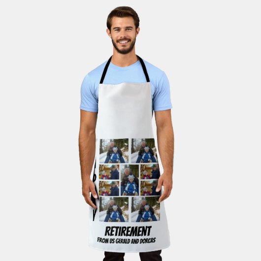 Personalisierte einfache Altersvorsorge 9 FotoColl Schürze (Getragen)