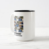 Personalisierte einfache Altersvorsorge 9 FotoColl Zweifarbige Tasse (Vorderseite Links)