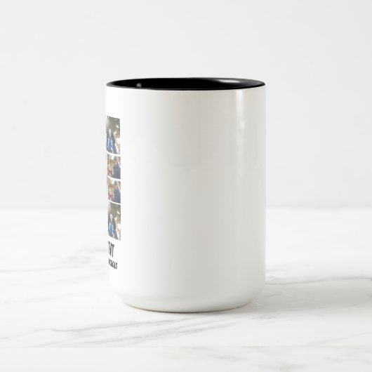 Personalisierte einfache Altersvorsorge 9 FotoColl Zweifarbige Tasse (Mittel)