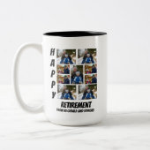 Personalisierte einfache Altersvorsorge 9 FotoColl Zweifarbige Tasse (Links)