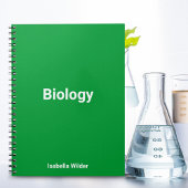 Personalisierte einfache Biologie/Science Green Notizblock