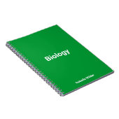 Personalisierte einfache Biologie/Science Green Notizblock (Rechte Seite)