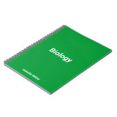 Personalisierte einfache Biologie/Science Green Notizblock (Linke Seite)