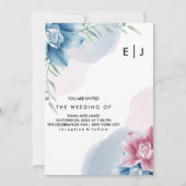 Personalisierte Einfache Blume Wedding InvitationC Einladung (Vorderseite)