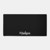 Personalisierte einfache Elegante Black Desk Mat Schreibtischunterlage (Vorderseite)