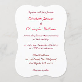 Personalisierte Einfache Elegante Hochzeit Einladu Einladung