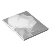 Personalisierte, einfache elegante Rose, Schwarz u Notizblock (angewinkelt)