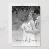 Personalisierte einfache, elegante Skripteinladung Einladung (Rückseite)