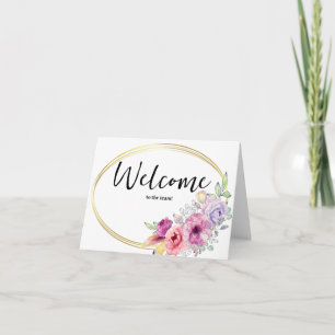 Personalisierte einfache Elegante Willkommen im Te Karte
