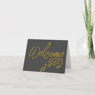 Personalisierte einfache Elegante Willkommen im Te Karte