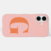 Personalisierte, einfache, fette Monogramm Rosa un Case-Mate iPhone Hülle (Rückseite (Horizontal))