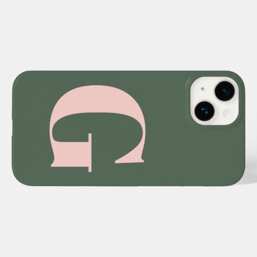 Personalisierte, einfache, fette Monogramm Rosa un Case-Mate iPhone Hülle (Rückseite (Horizontal))