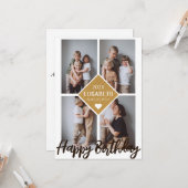 Personalisierte Einfache Geburtstagsfamilie FotoCo Karte (Vorderseite/Rückseite Beispiel)