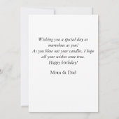 Personalisierte Einfache Geburtstagsfamilie FotoCo Karte (Rückseite)