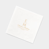 Personalisierte Einfache Hochzeitsmonogramme Servietten Mit Folie (Links)