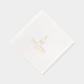 Personalisierte Einfache Hochzeitsmonogramme Servietten Mit Folie (Rechts)