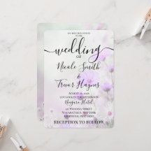 Personalisierte einfache lila Blumen Hochzeit