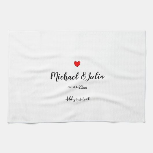 personalisierte, einfache minimale addieren Sie Ih Geschirrtuch (Horizontal)