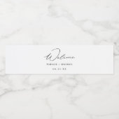 Personalisierte Einfache Minimalistische Hochzeit Wasserflaschenetikett (Einzelnes Label)