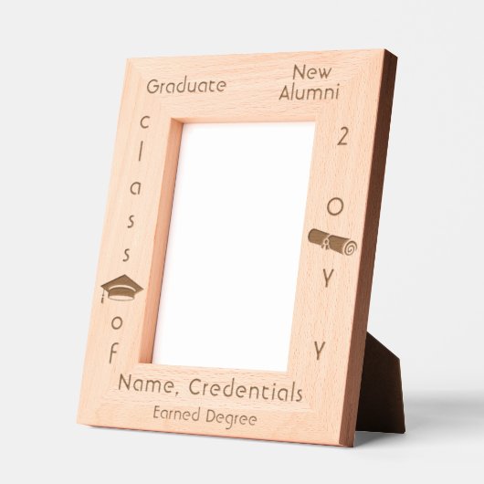 Personalisierte, einfache, moderne Graduiertenkap, Geätzte Rahmen (Links)