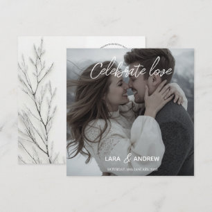 Personalisierte einfache moderne Hochzeit feiern L Save The Date