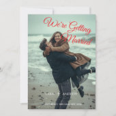 Personalisierte Einfache moderne Hochzeit spart da Einladung (Vorderseite)