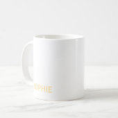 Personalisierte einfache moderne Minimal-Monogramm Kaffeetasse (Vorderseite Links)