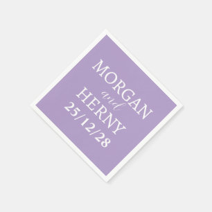 Personalisierte Einfache, moderne Minimalhochzeit Serviette