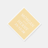 Personalisierte Einfache, moderne Minimalhochzeit Serviette (Ecke)