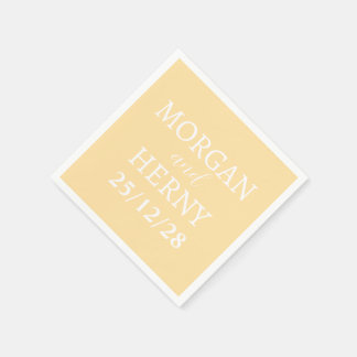Personalisierte Einfache, moderne Minimalhochzeit Serviette
