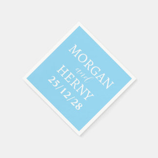 Personalisierte Einfache, moderne Minimalhochzeit Serviette