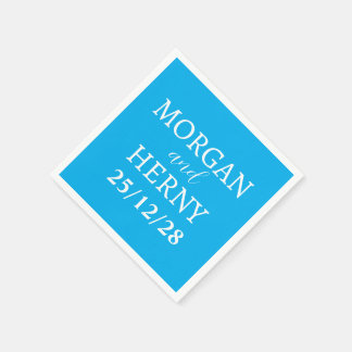 Personalisierte Einfache, moderne Minimalhochzeit Serviette