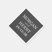 Personalisierte Einfache, moderne Minimalhochzeit Serviette (Ecke)