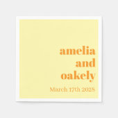 Personalisierte einfache moderne minimalistische M Serviette (Vorderseite)